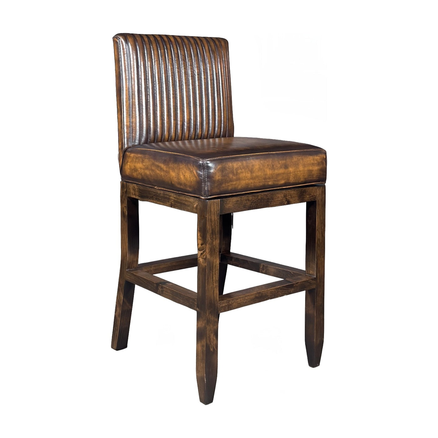 Denali Ranch Channel Back Swivel Bar Stool