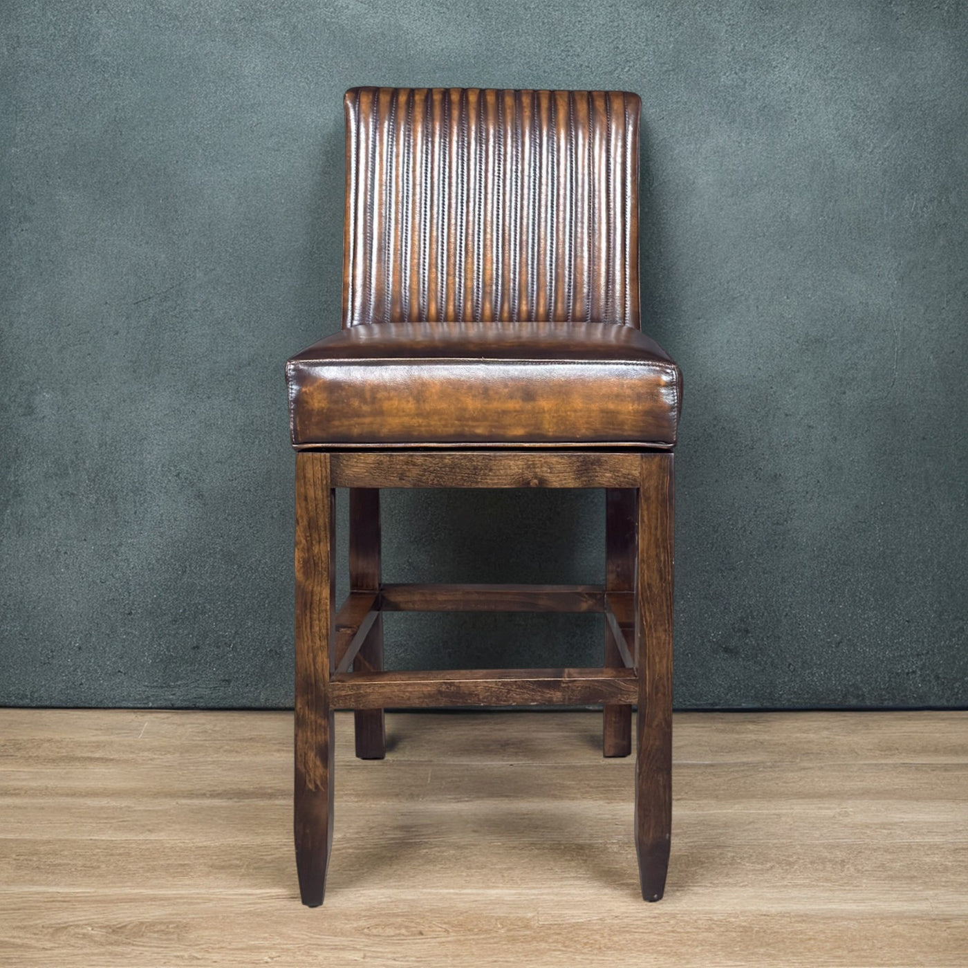 Denali Ranch Channel Back Swivel Bar Stool