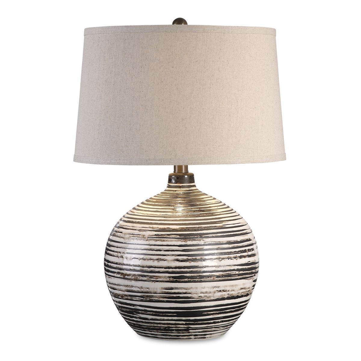 Maren Striped Table Lamp