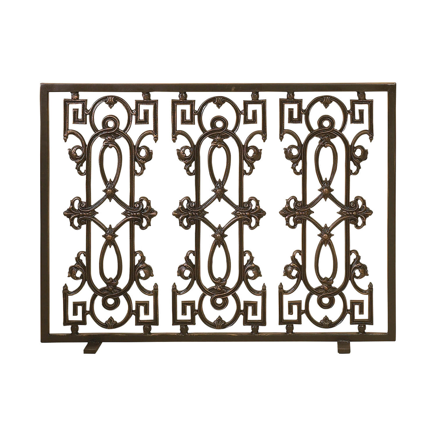 Greco Iron Scroll Fireplace Screen