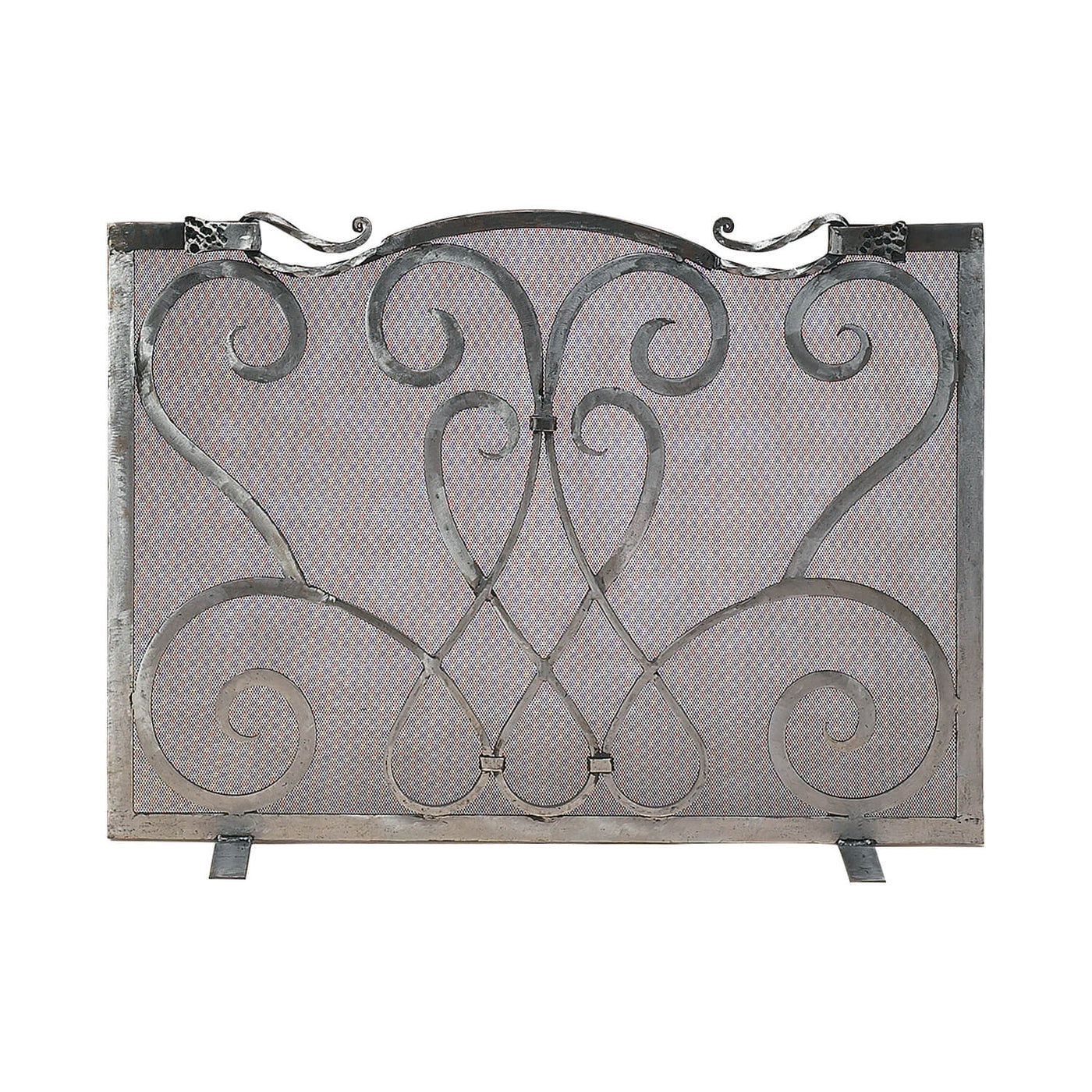 Sierra Mist Silver Fireplace Screen