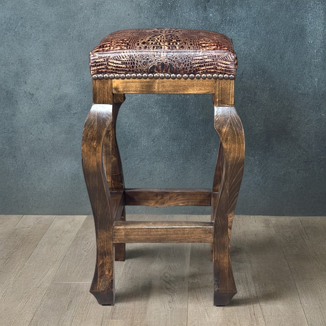 Denali Ranch Hacienda Brown Copper Stool