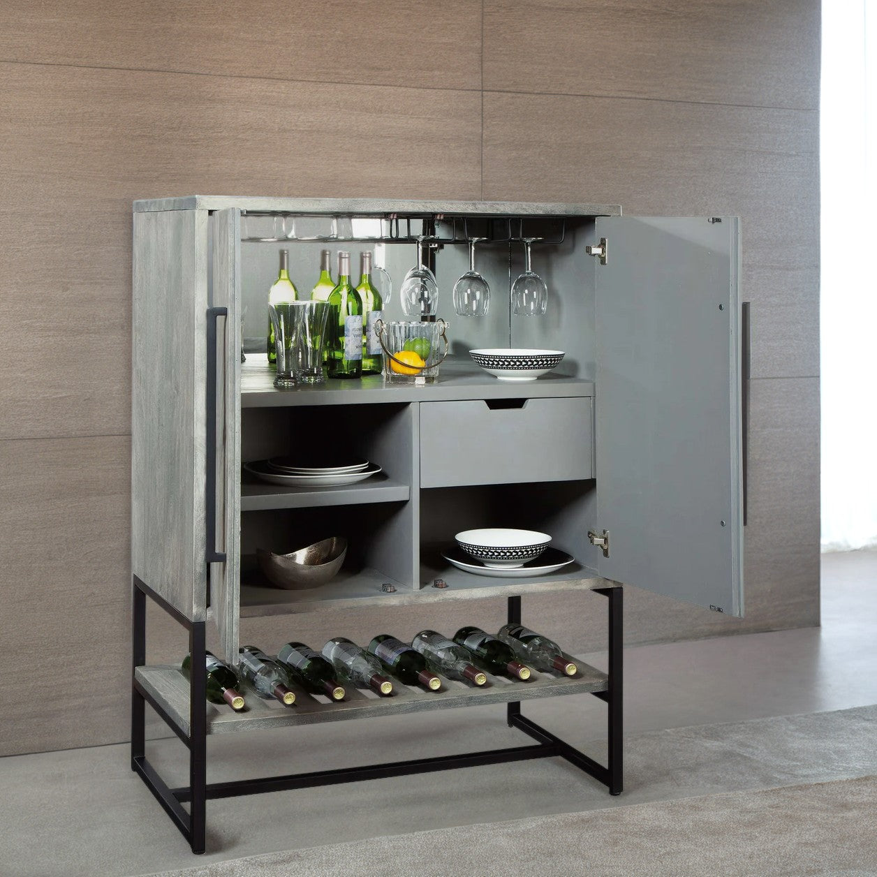 Chevron Wine Cabinet