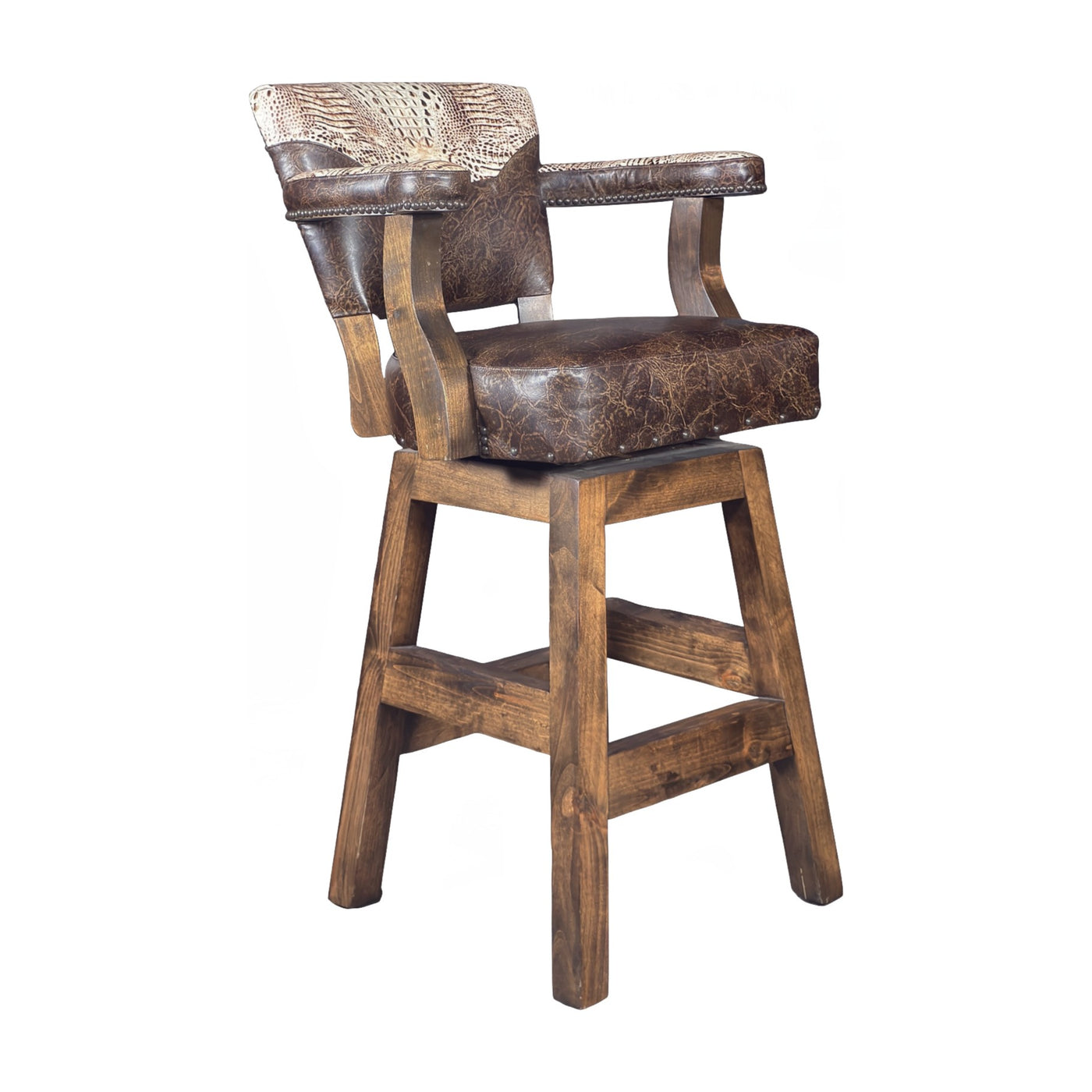 Denali Ranch Ivory Gold Stool