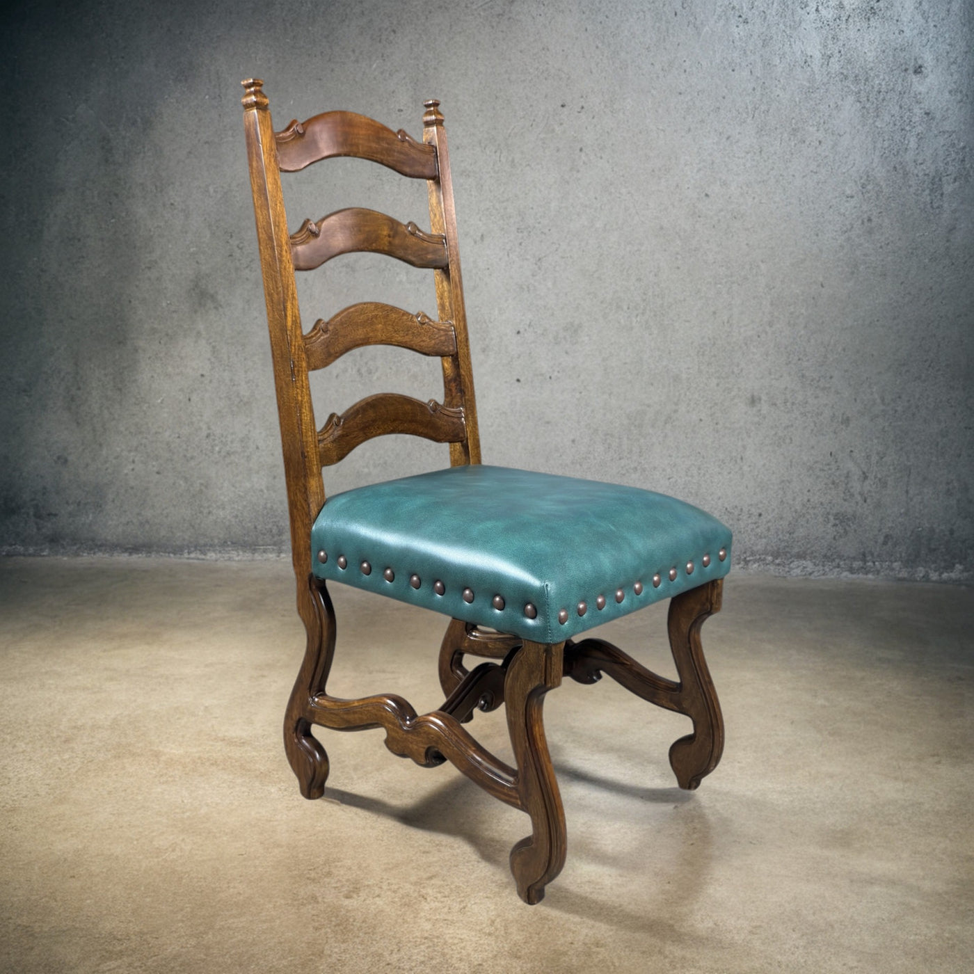 Ladderback Sinthesis Verdigris Side Chair