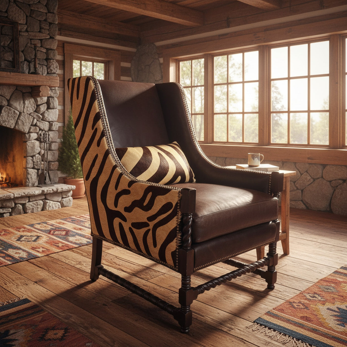 Neil Highball Chocolate Wing Chair