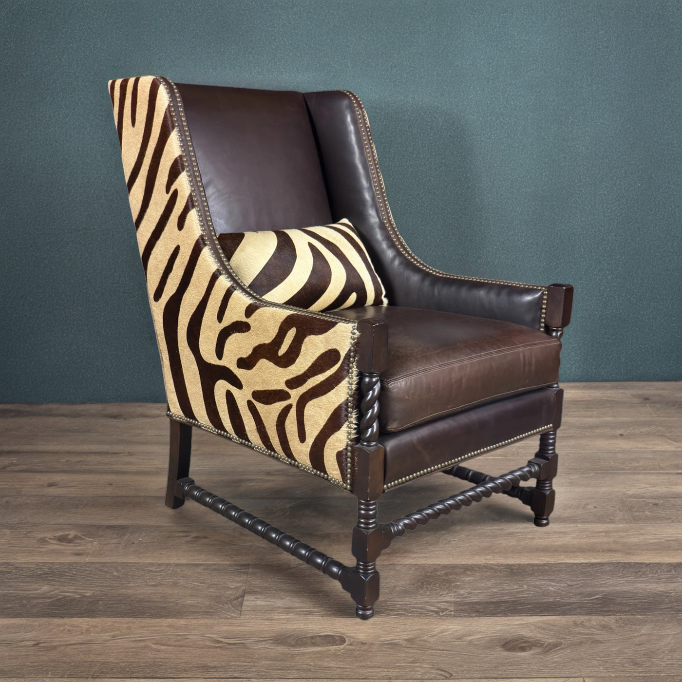 Neil Highball Chocolate Wing Chair-M