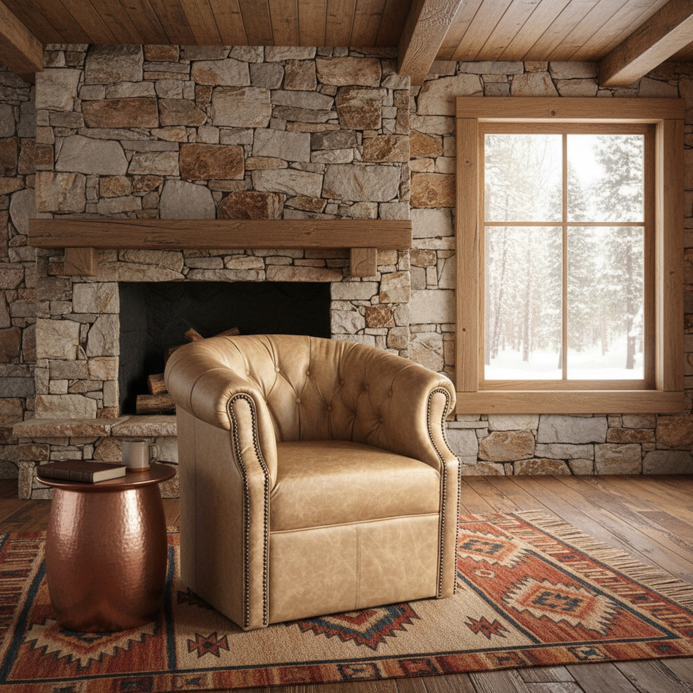 Omaha Amber Swivel Chair