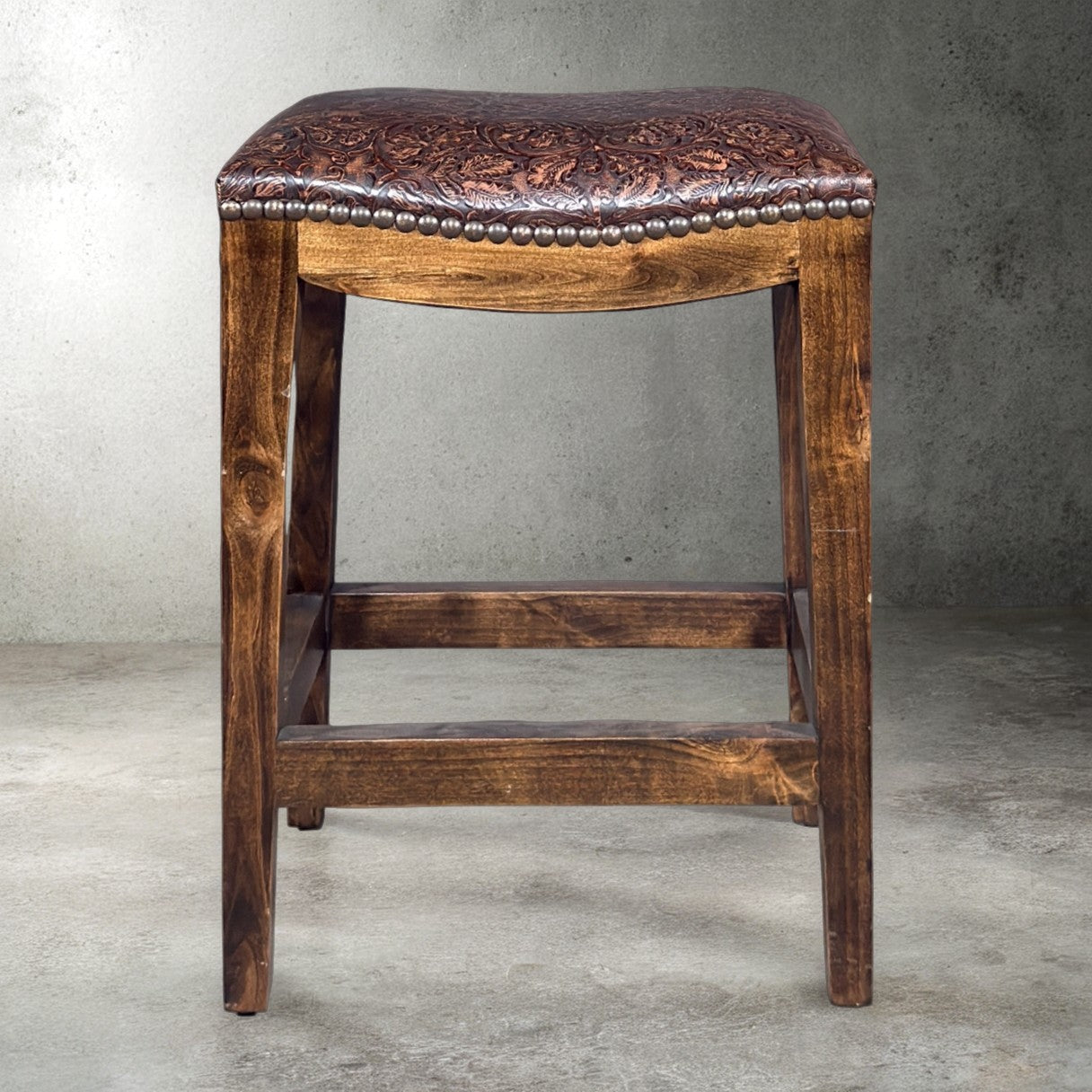 Denali Ranch Cowboy Tooled Stool