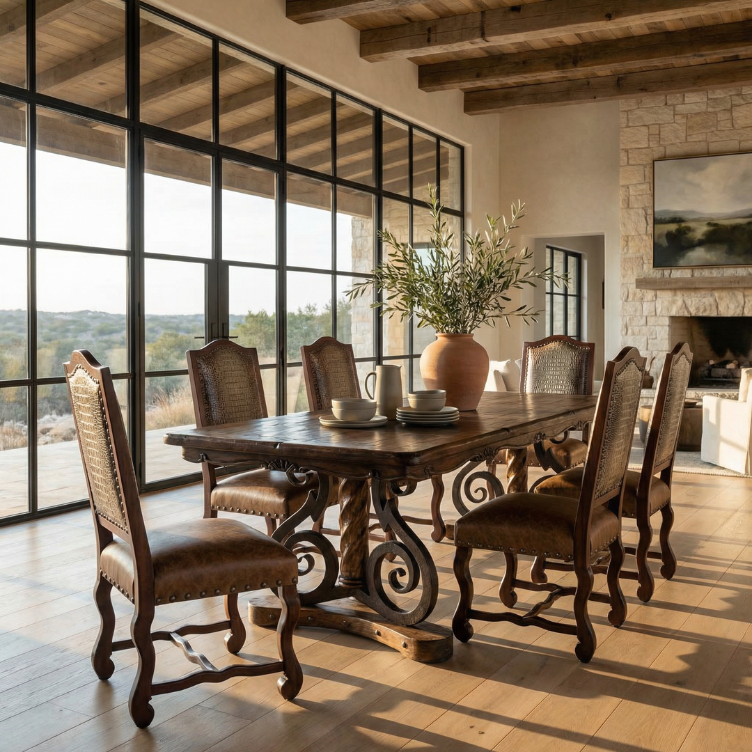 Two Iron Base Dining Table | Jason Scott – Hill Country Interiors