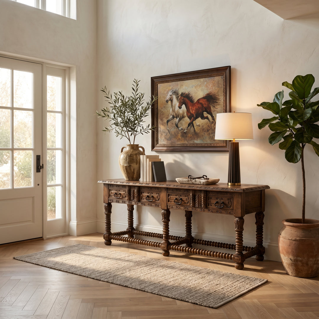 Spanish Carpenters 6-Leg Console – Hill Country Interiors