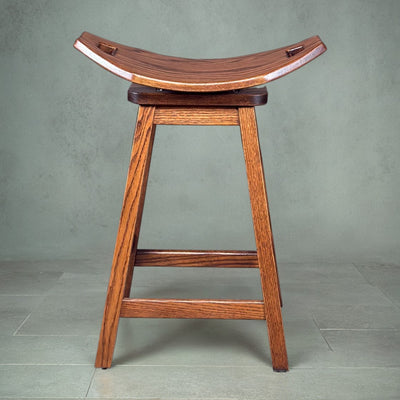 Wrangler Oak Swivel Bar Stool
