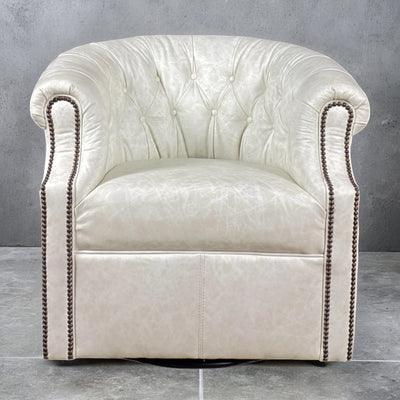 White Swivel Chair-M