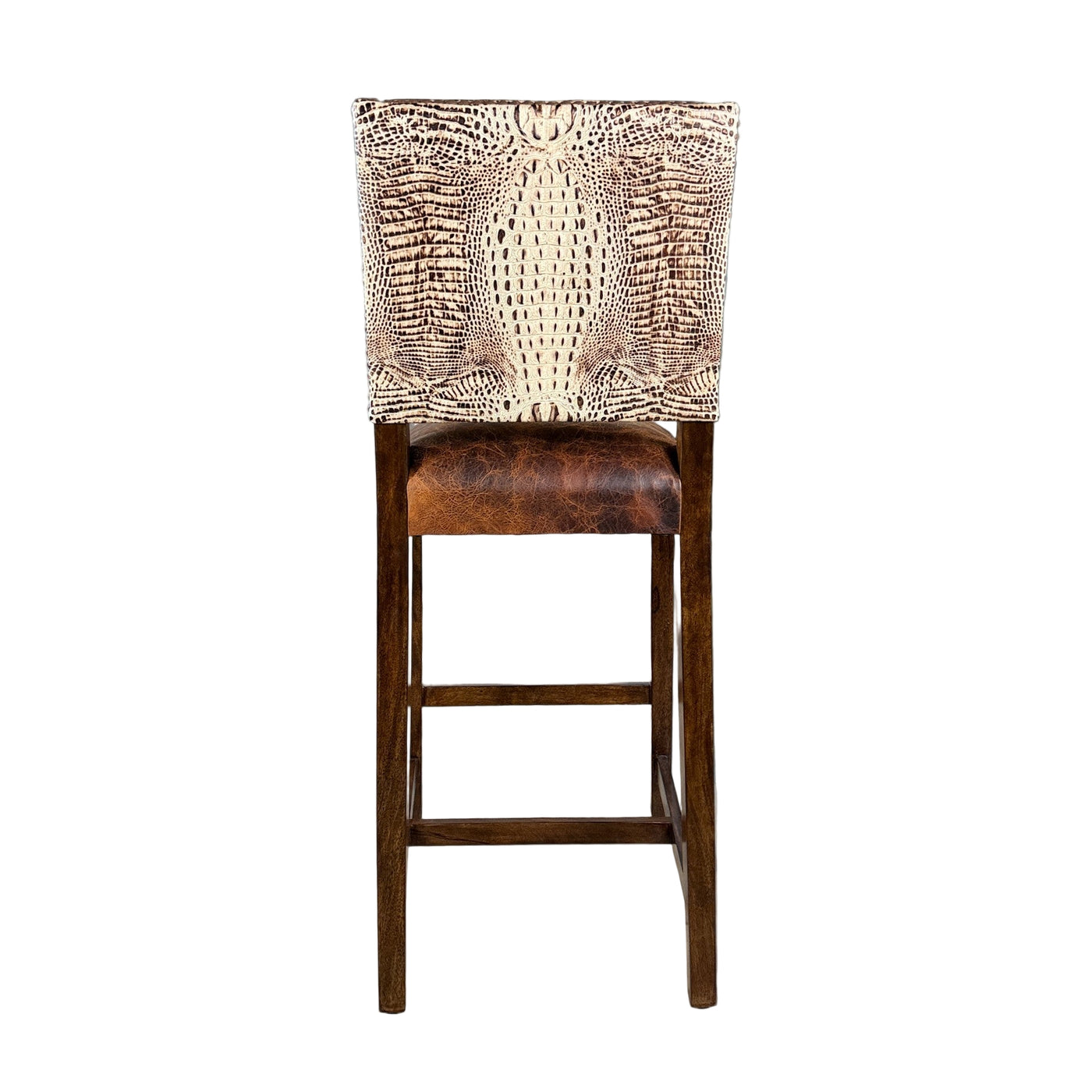 Croc Ivory Chocolate Barstool