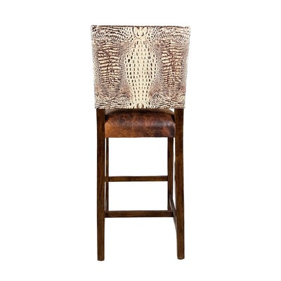 Croc Ivory Chocolate Barstool